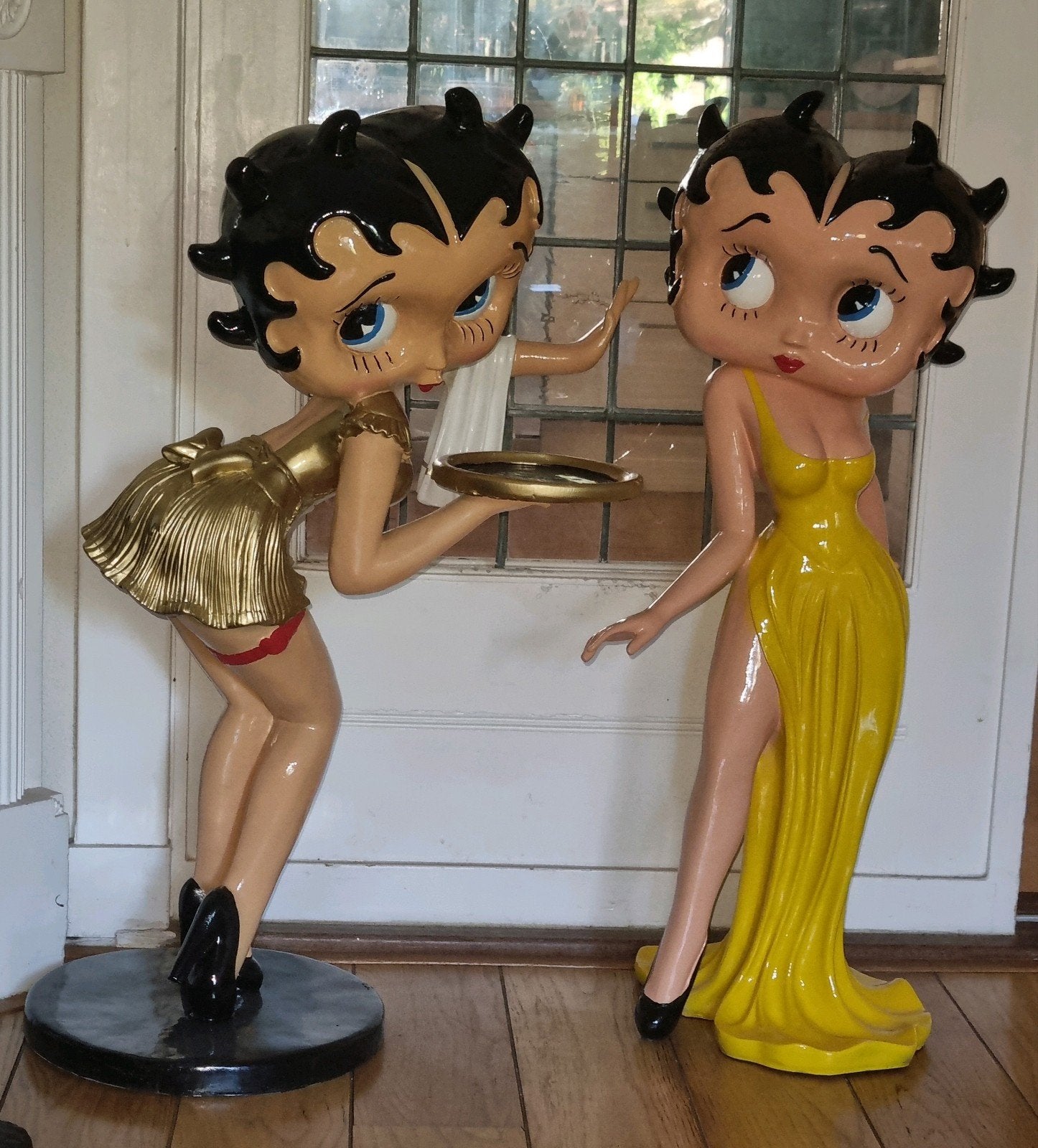 Set van 2 Betty Boop beelden - 1 meter hoog, Ophalen, Beeld, Kunststof