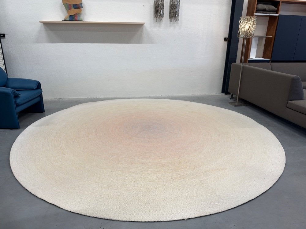 Showmodel CSrugs Cameleon Vloerkleed rond 360 Design Tapijt, CS rugs, Bonkstel 1, Millenerpoort Brink & Campman Longbarn Perletta Carpet Sign ICE