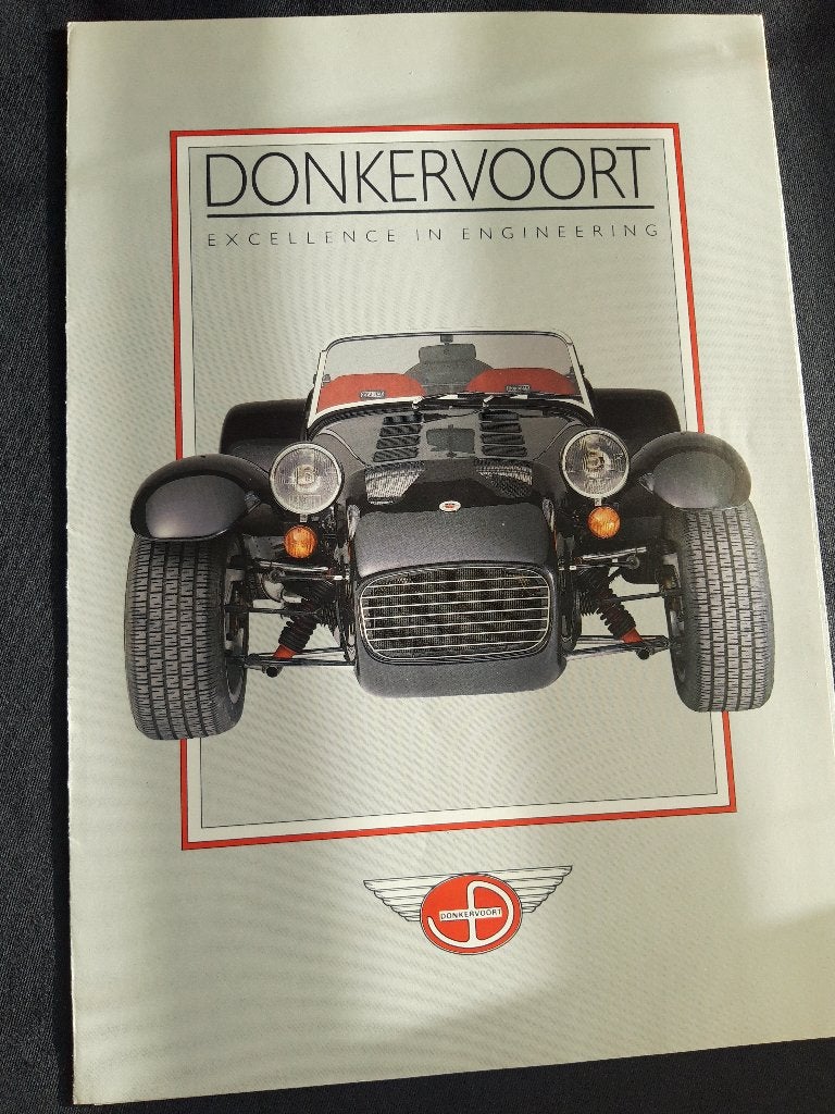 folder Donkervoort S8A 1993 Engels, Ophalen of Verzenden, Zo goed als nieuw, Overige merken, Donkervoort
