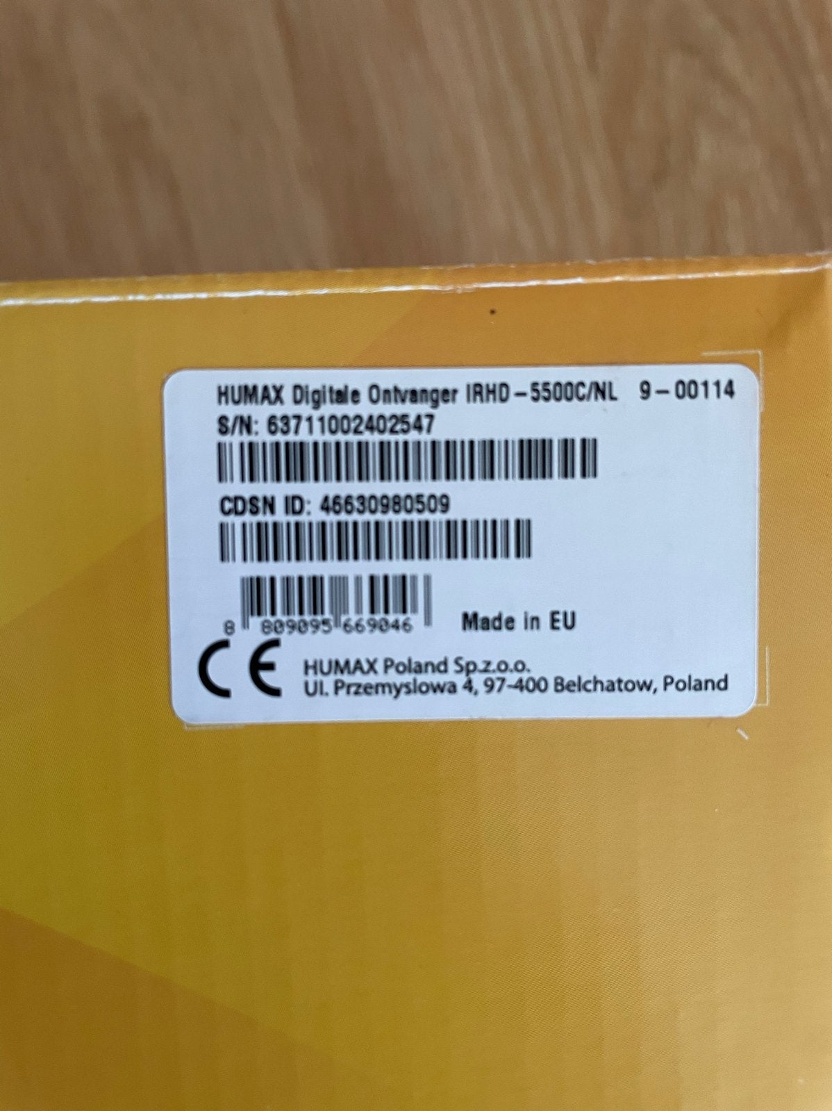 Humax IRHD-5500C Digitale Ontvanger Ziggo, Ophalen, Nieuw, Decoder
