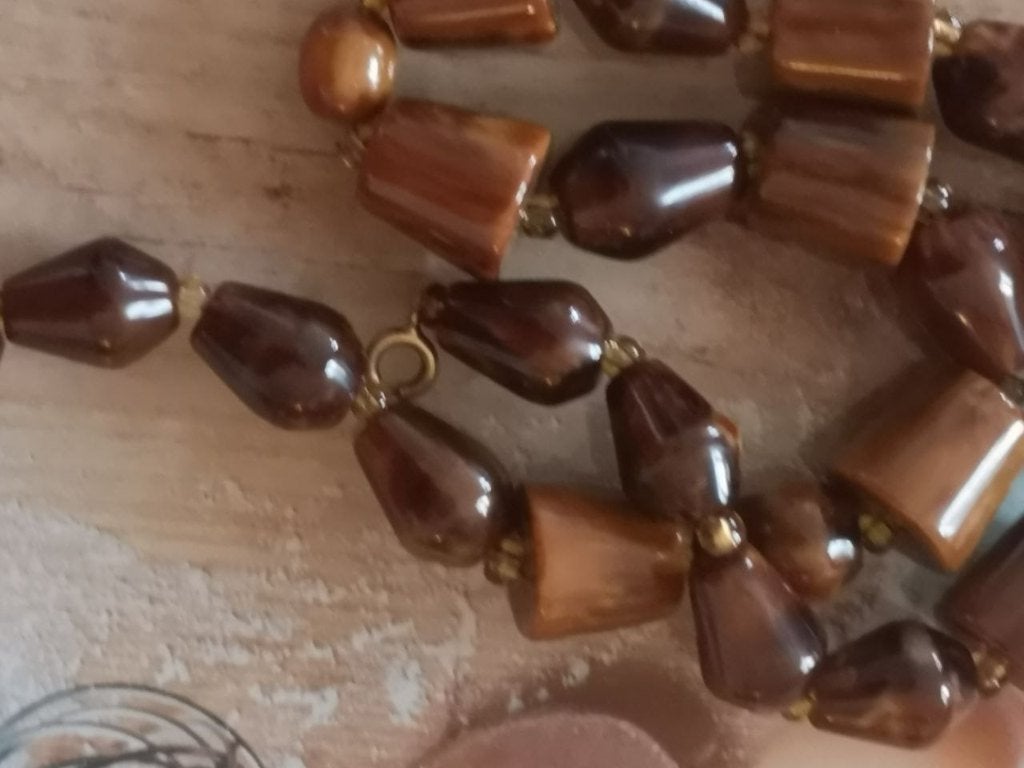 Vintage bakelieten kralenketting, Ophalen of Verzenden, Zo goed als nieuw, Overige materialen