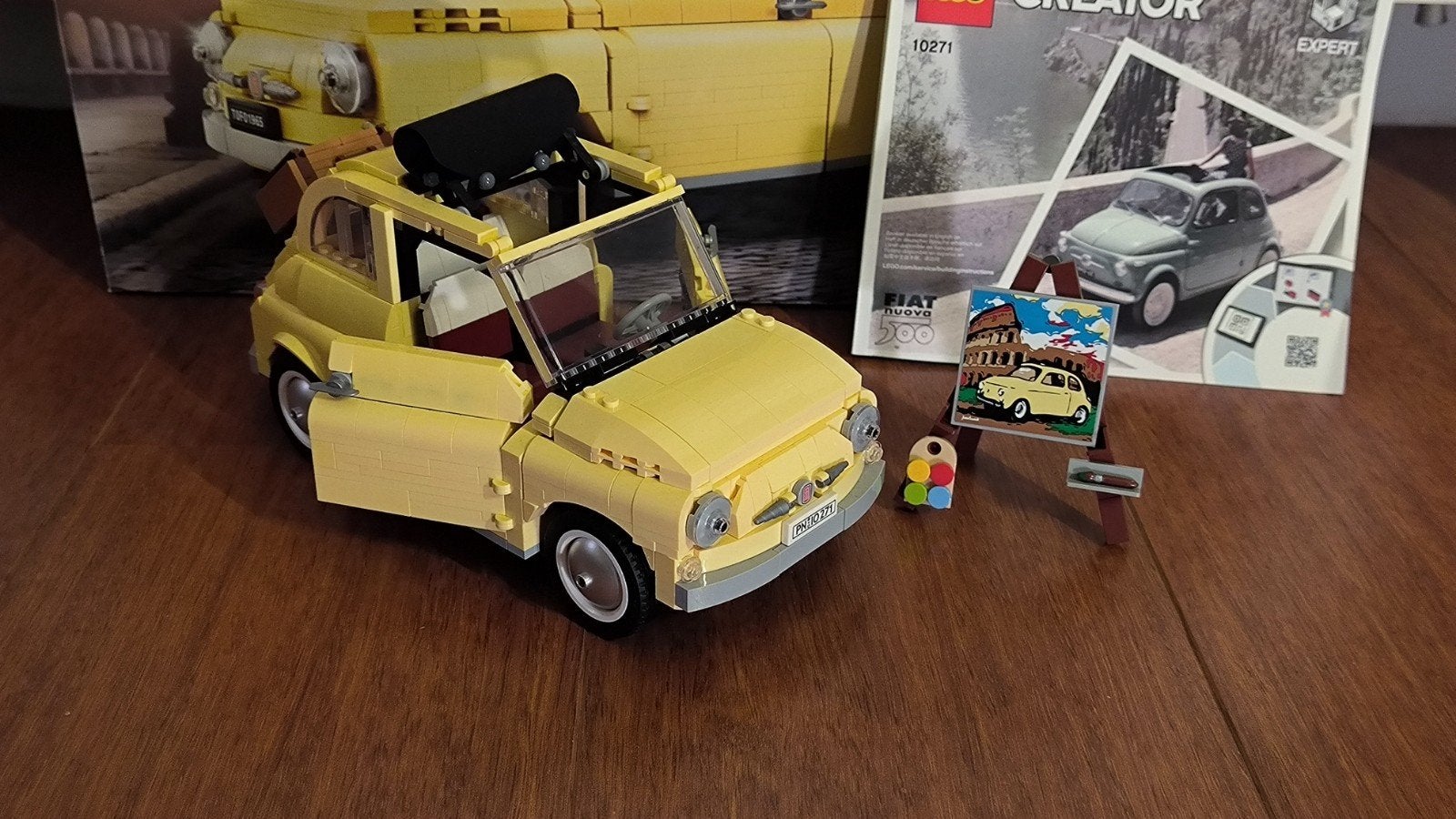 Lego Creator Expert 10271 Fiat 500 - Gele Klassieker, Inclusief instructies, Lego, Ophalen of Verzenden, Zo goed als nieuw