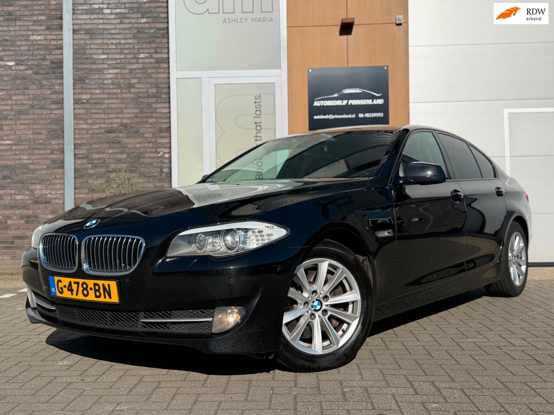 BMW 5-serie 530i High Executive | HUD display | vol leder |, Auto's, Euro 5, Achterwielaandrijving, Gebruikt, Zwart