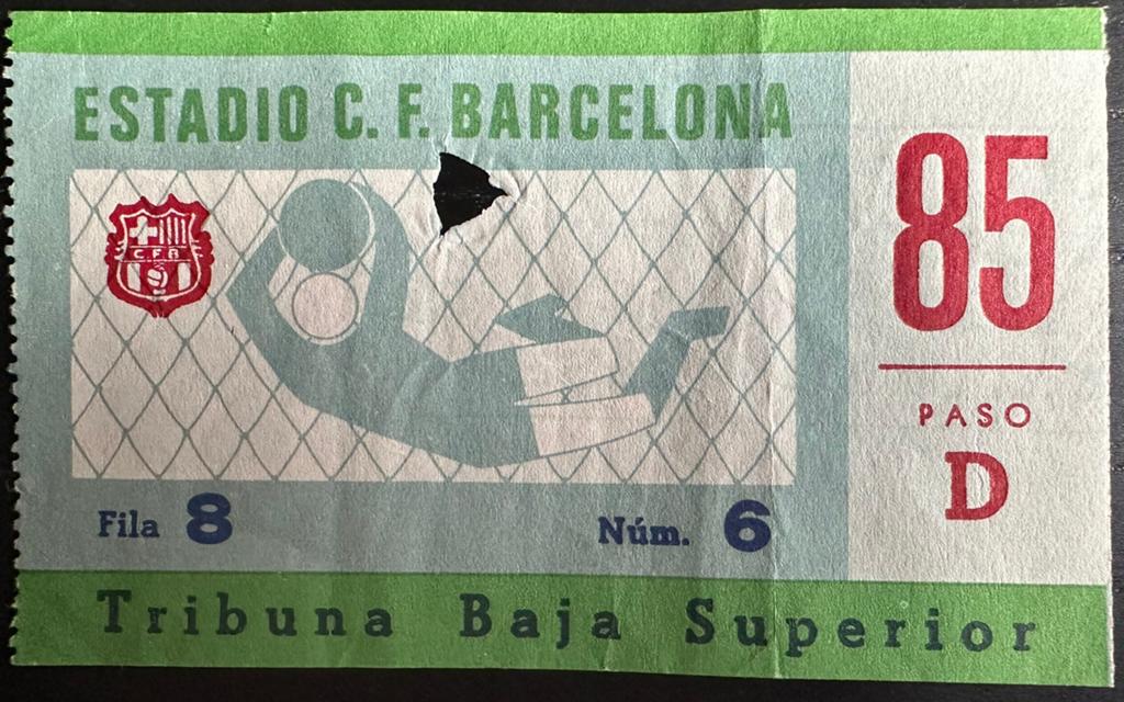 Ticket EC1 74-75 Barcelona - Feyenoord ( Cruyff en Neeskens), Verzamelen, Verzenden, Gebruikt, Feyenoord, Overige typen