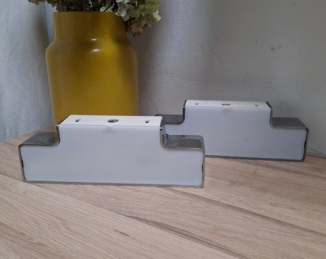 Set van 2 vintage Philips Bauhausstijl badkamerlampen., Ophalen of Verzenden, Koper of Messing