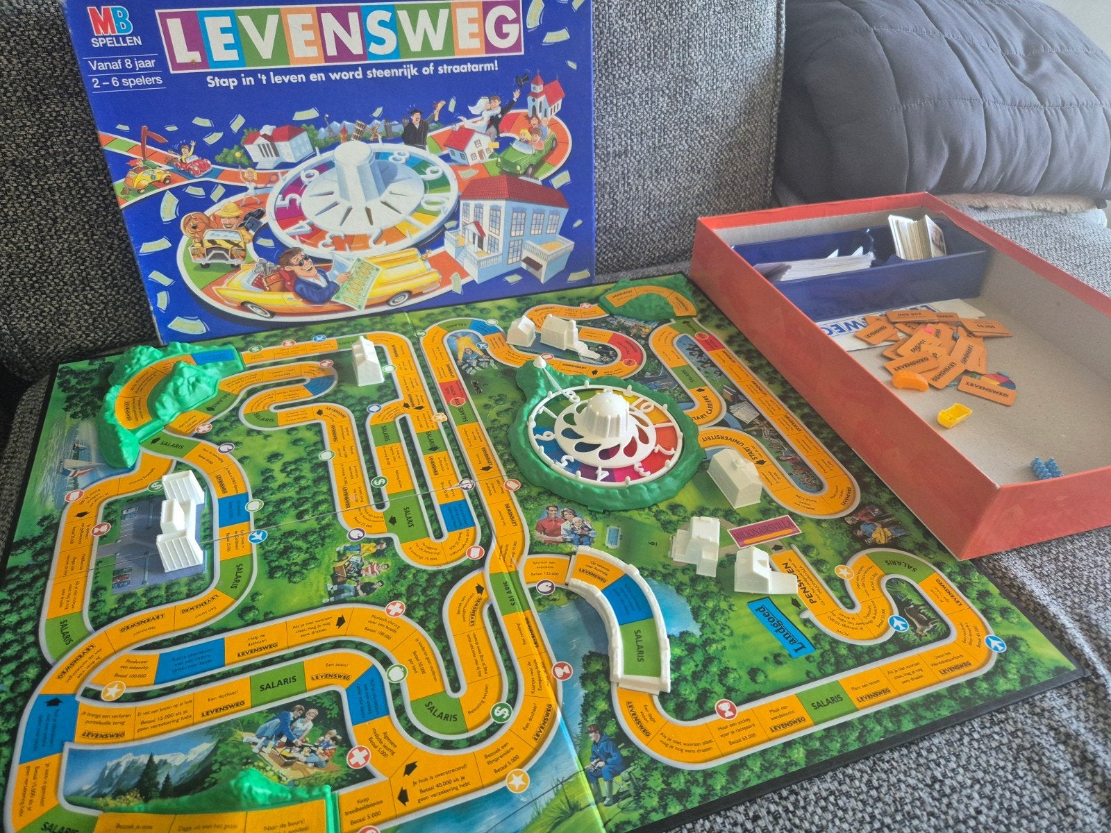 Levensweg MB Spellen – vintage  compleet – goede staa, Drie of vier spelers, Ophalen of Verzenden, Gebruikt, MB Spellen