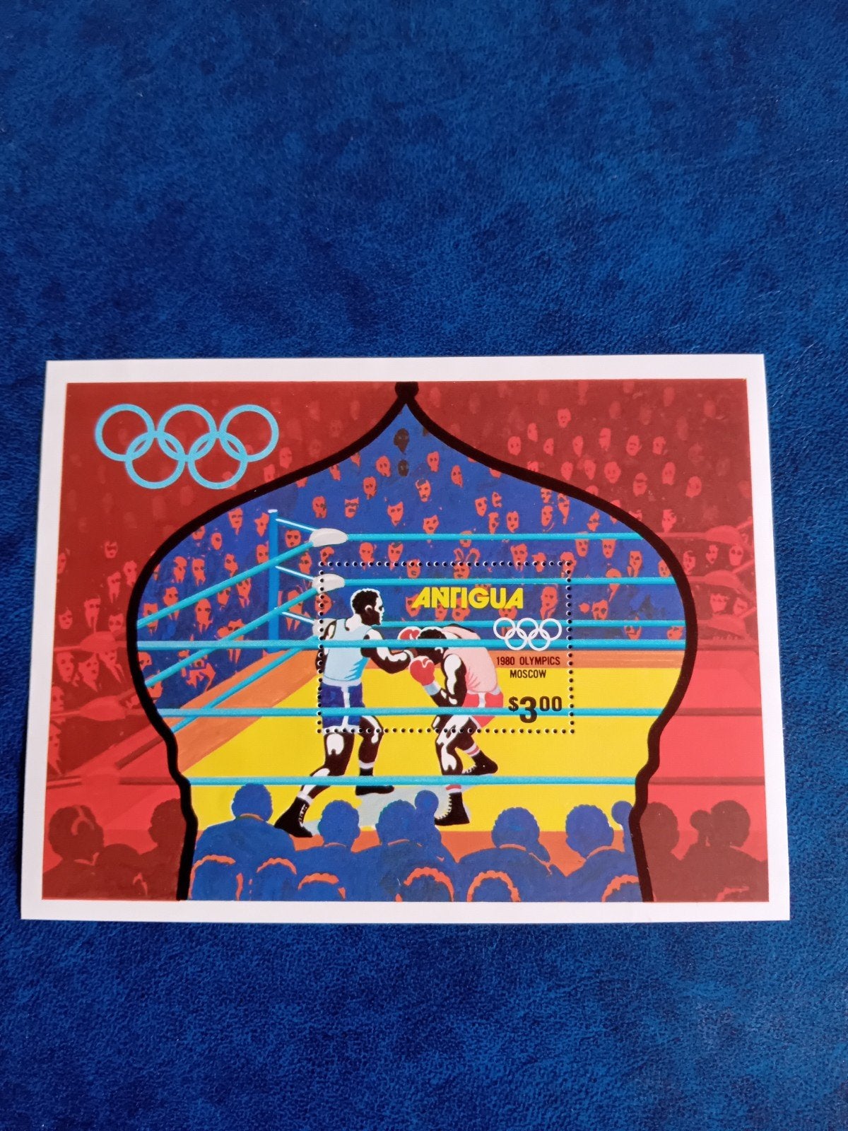 Antigua postzegel 1980 Olympische Spelen Moskou boksen, Ophalen of Verzenden, Postfris