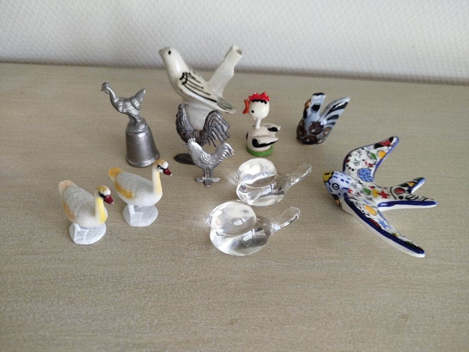 Vogeltjes en kippen, Ophalen of Verzenden, Vogel, Beeldje of Figuurtje