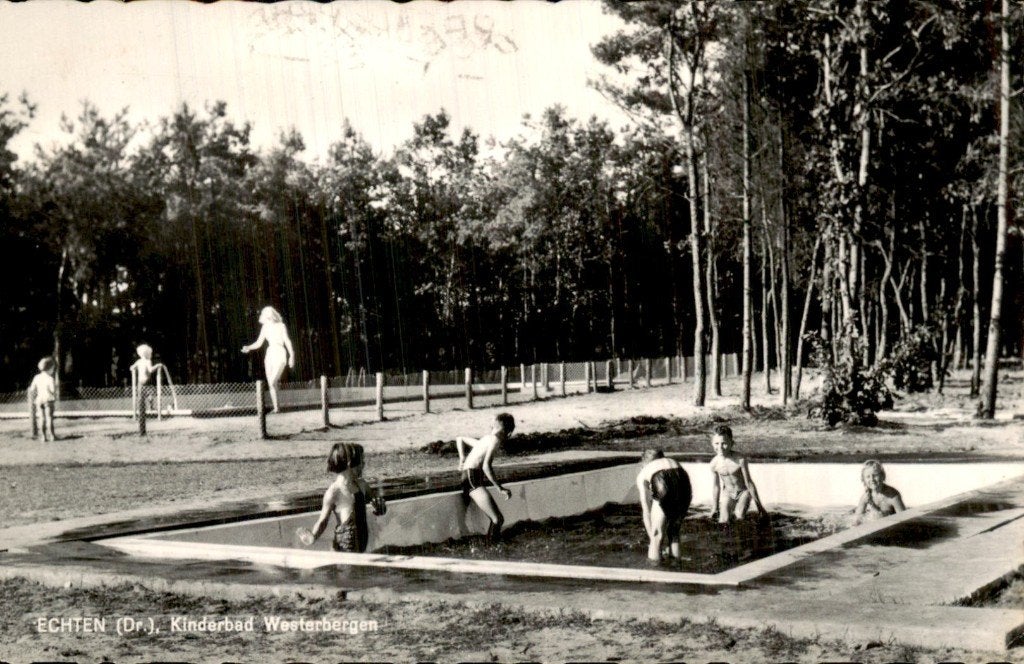 Echten - Kinderbad - Westerbergen, Ophalen of Verzenden, 1940 tot 1960, Gelopen, Drenthe