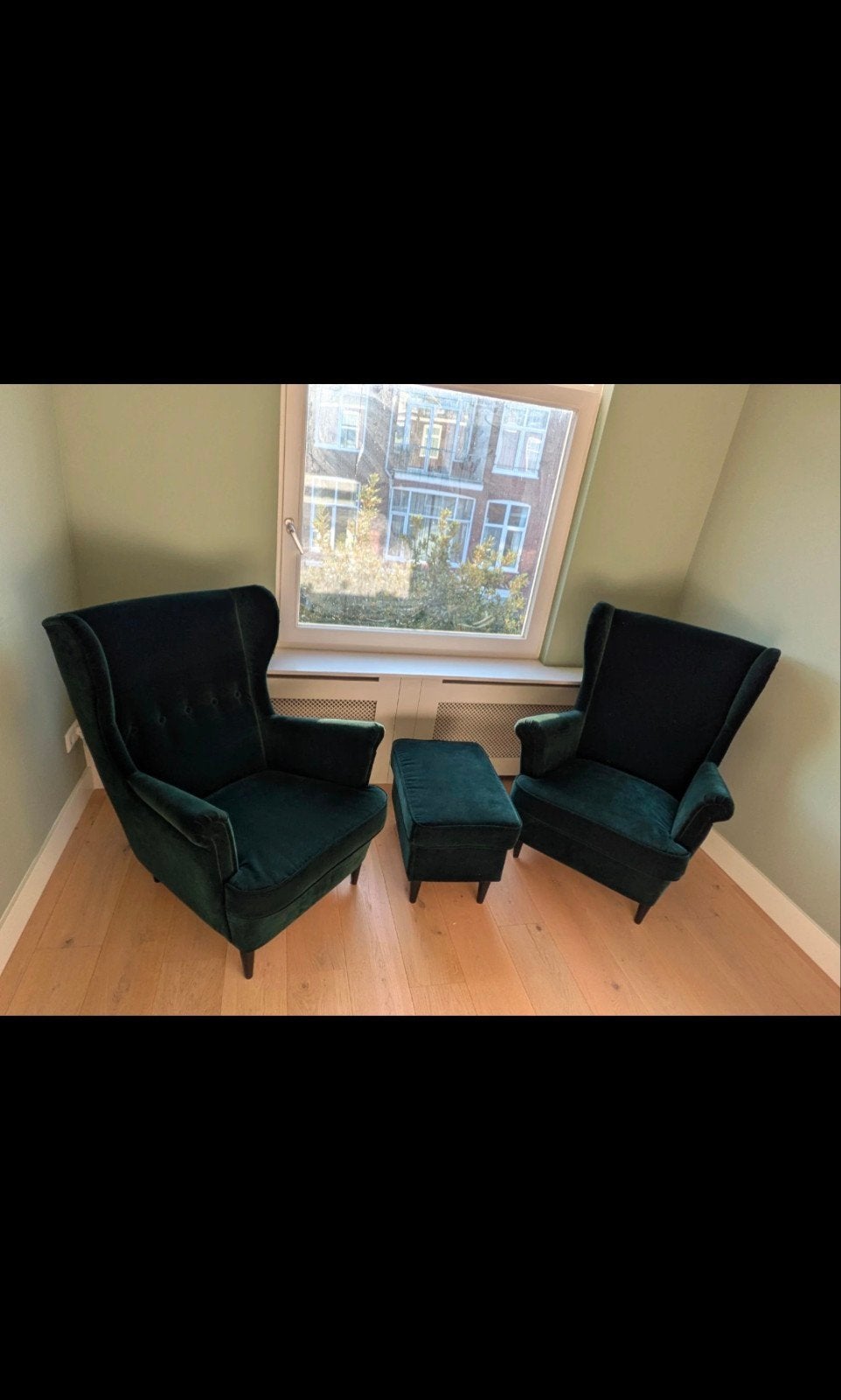IKEA Lounge Set - 2 Fauteuils + Hocker, Ophalen, Overige materialen, Nieuw, 75 tot 100 cm