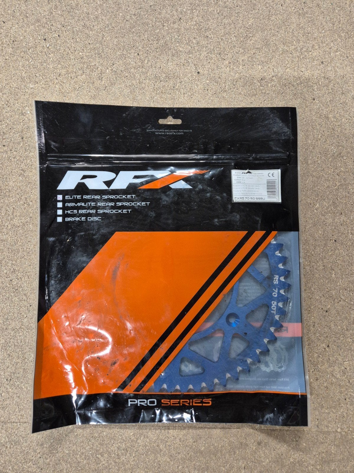 Nieuw RFX Elite achtertandwiel 50T 520 Husqvarna KTM blauw, Ophalen of Verzenden