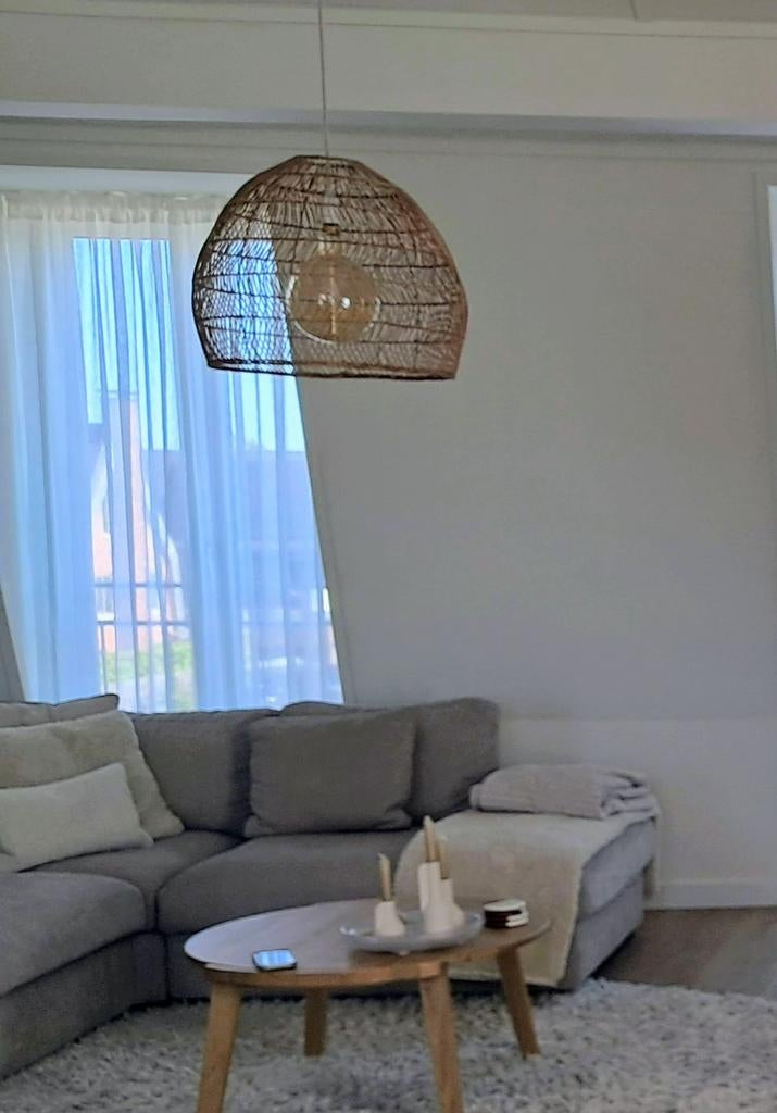 Z.G.A.N. ROYALE RIETEN  LAMP JAPANDI  Bali Stijl 50 CM!, Huis en Inrichting, Ophalen, Overige materialen, 50 tot 75 cm, Zo goed als nieuw