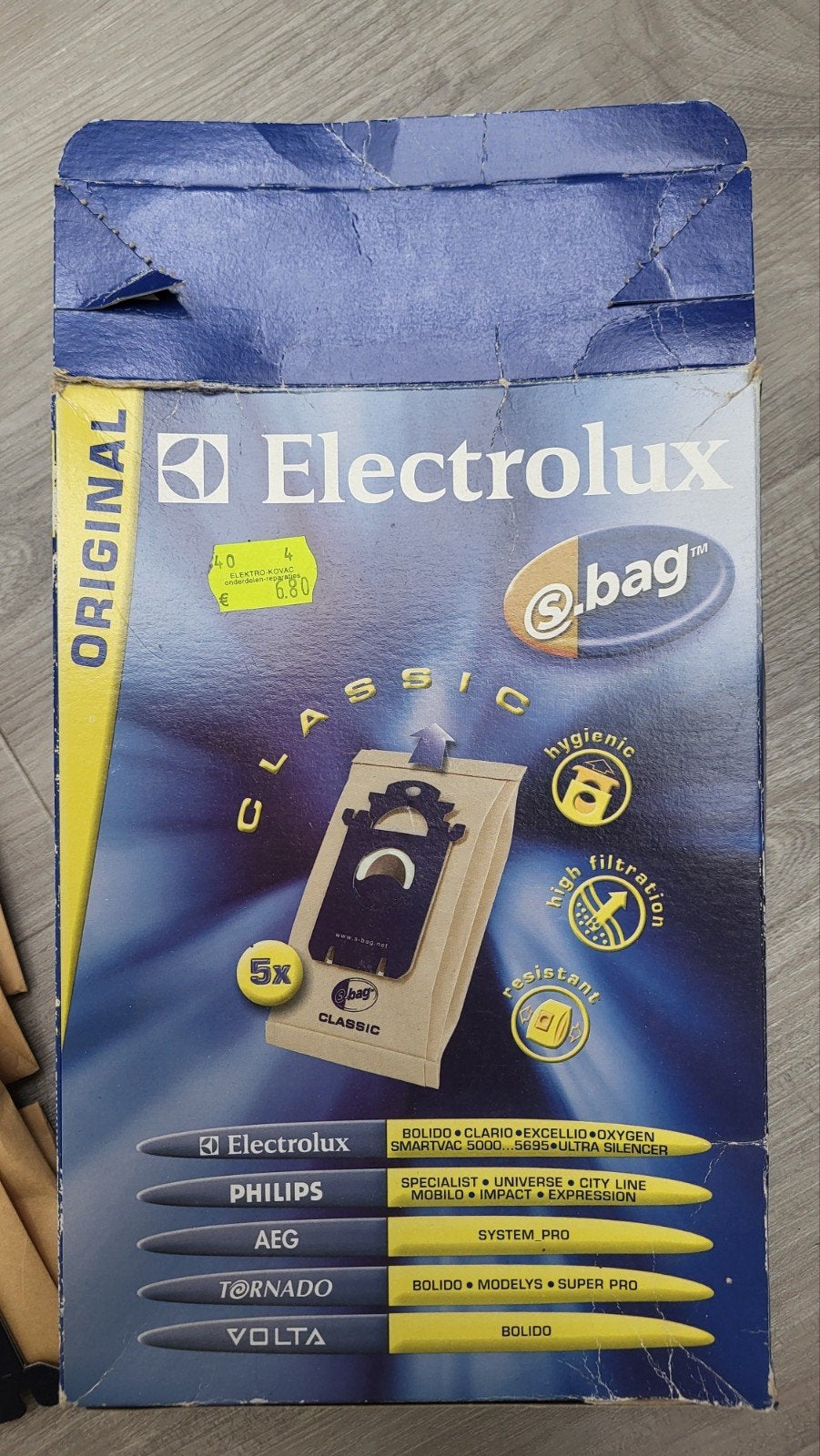 Electrolux s-bag Classic stofzuigerzakken (2 stuks), Witgoed en Apparatuur, Stofzuigers, Ophalen of Verzenden, Nieuw, Stofzak