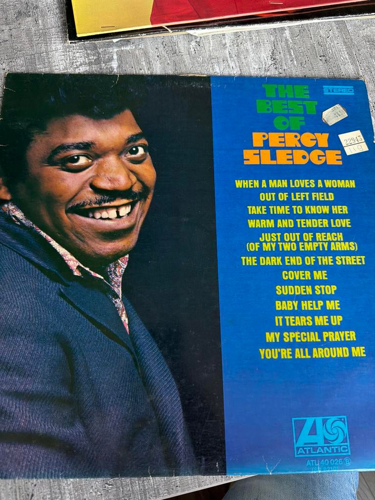 Percy Sledge - The Best Of Percy Sledge LP (Atlantic), Cd's en Dvd's, Vinyl | Pop, Ophalen, 1960 - 1969, Gebruikt, 12 inch