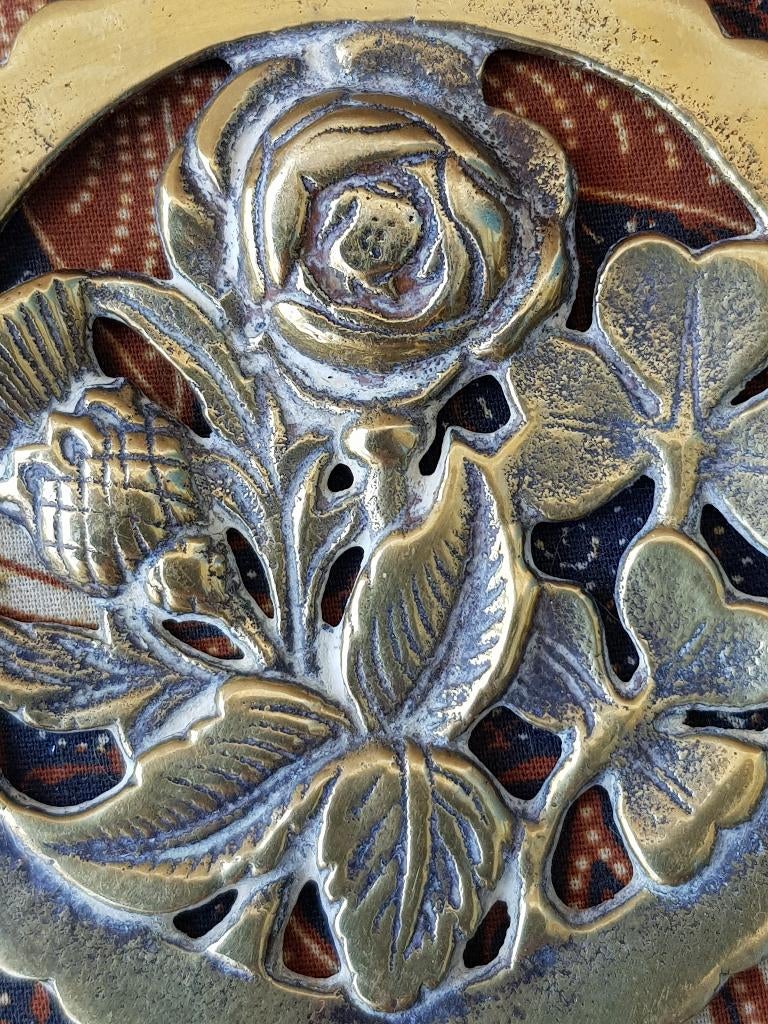 Antiek Engels kleppermannetje met Schotse roos en distel., Ophalen of Verzenden, Koper