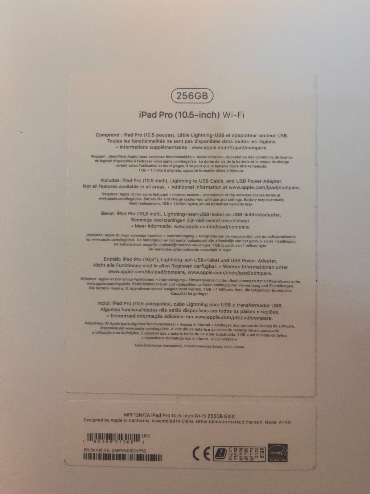 iPad Pro 10.5 inch Wi-Fi 256GB - Zo goed als nieuw, 10 inch, Ophalen of Verzenden, Zo goed als nieuw, Apple iPad Pro