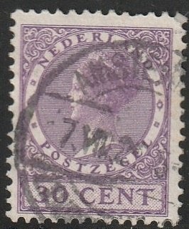 Nederland 1924 158 Wilhelmina 30c, Gest Amsterdam, Ophalen of Verzenden, Na 1940, Gestempeld
