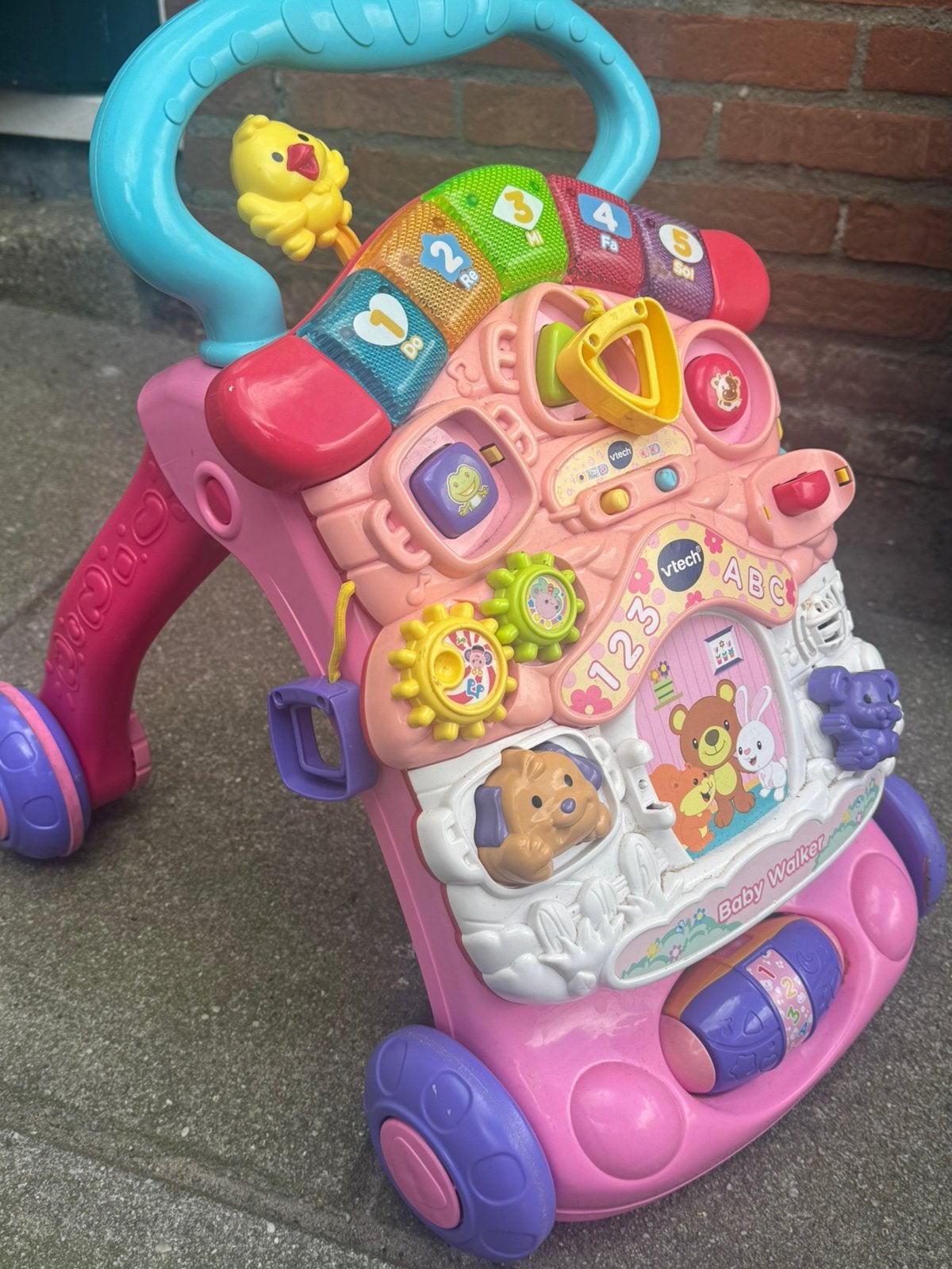 VTech Baby Walker roze – loopwagen met activiteitenpaneel, Kinderen en Baby's, Ophalen, Zo goed als nieuw, 6 maanden tot 2 jaar