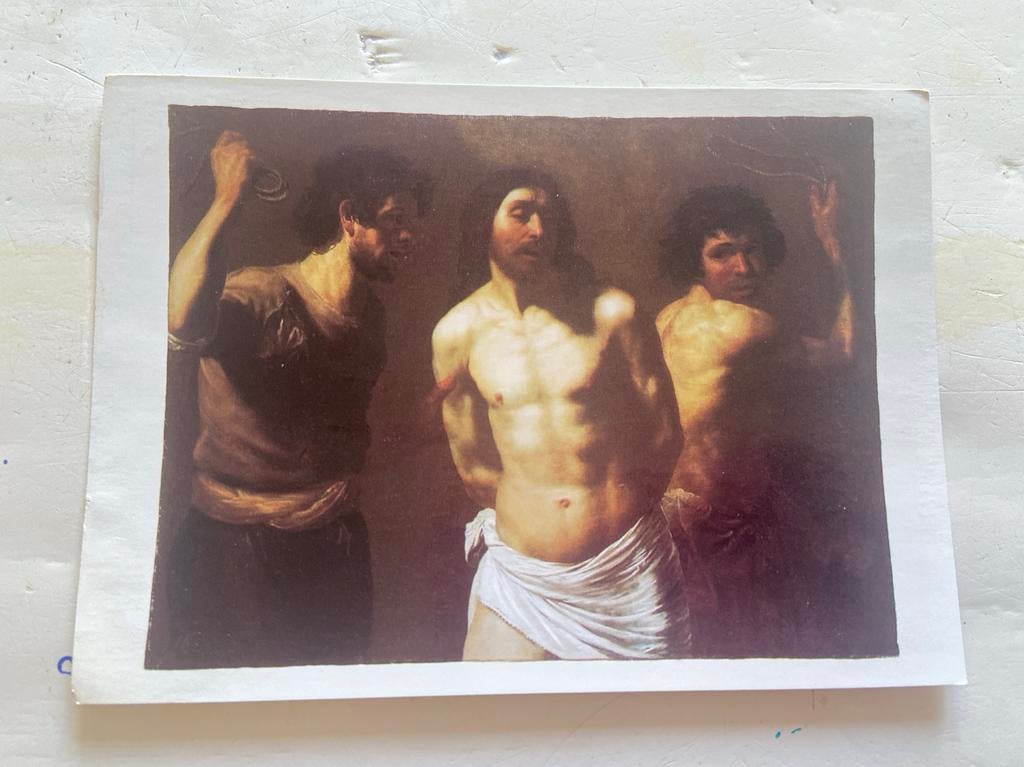 Ansichtkaart: Bartolomeo Manfredi - Geseling van Christus, Ophalen of Verzenden, 1980 tot heden, Ongelopen, Oostenrijk