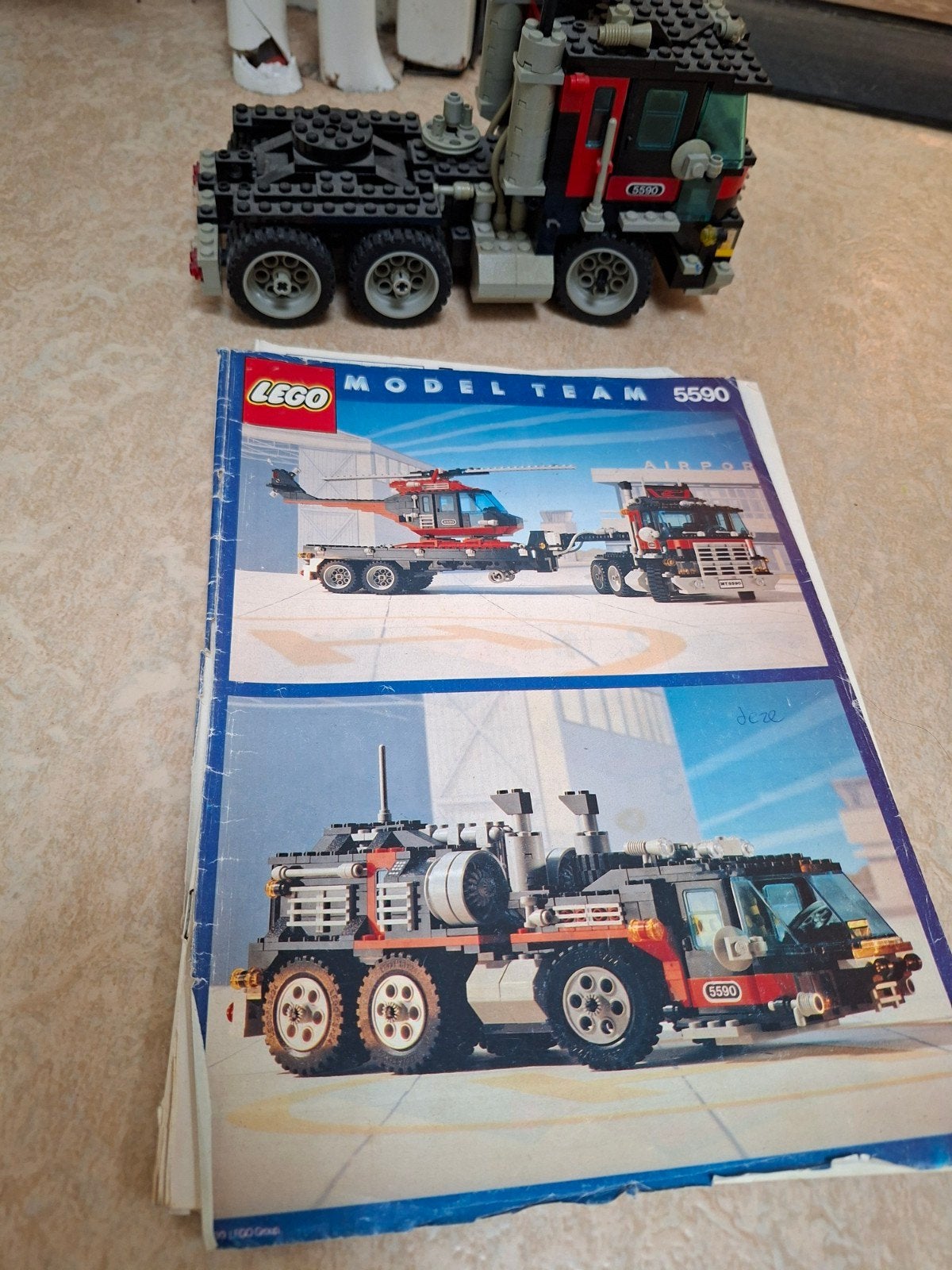 Lego Model Team 5590 Vrachtwagen zonder Helikopter, Ophalen, Gebruikt, Overige thema's, Lego