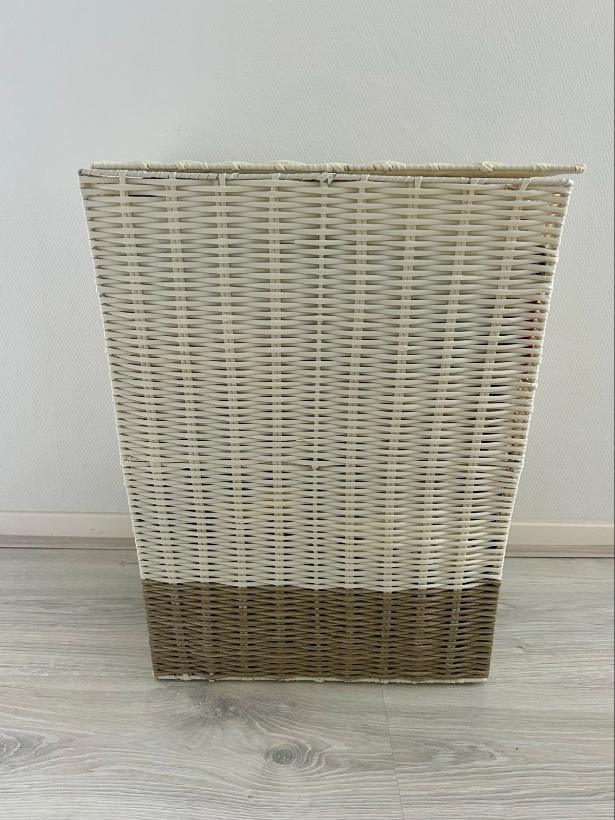Zara Home Kids Was-/Opbergmand - Wit/Bruin, Ophalen, Kunststof, Gevlochten, Mand