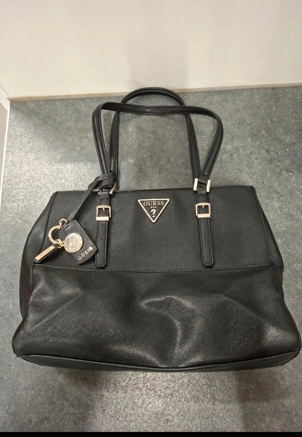 Guess Noelle Safiano tas, Zwart, Italy, Guess, Ophalen of Verzenden