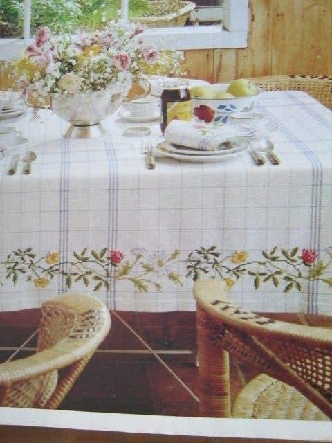Borduurpatroon  Veldbloemen op kleed   nr 4695, Verzenden, Nieuw, Handborduren, Patroon