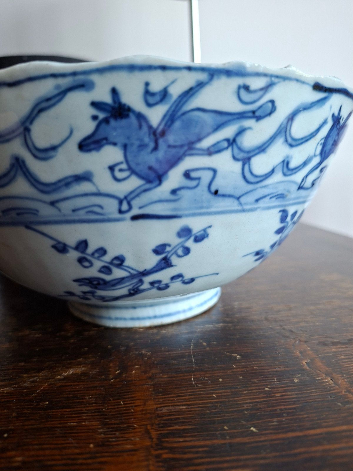Wanli kom ,ming dynastie flying horse, Antiek en Kunst, Antiek | Porselein, Ophalen of Verzenden