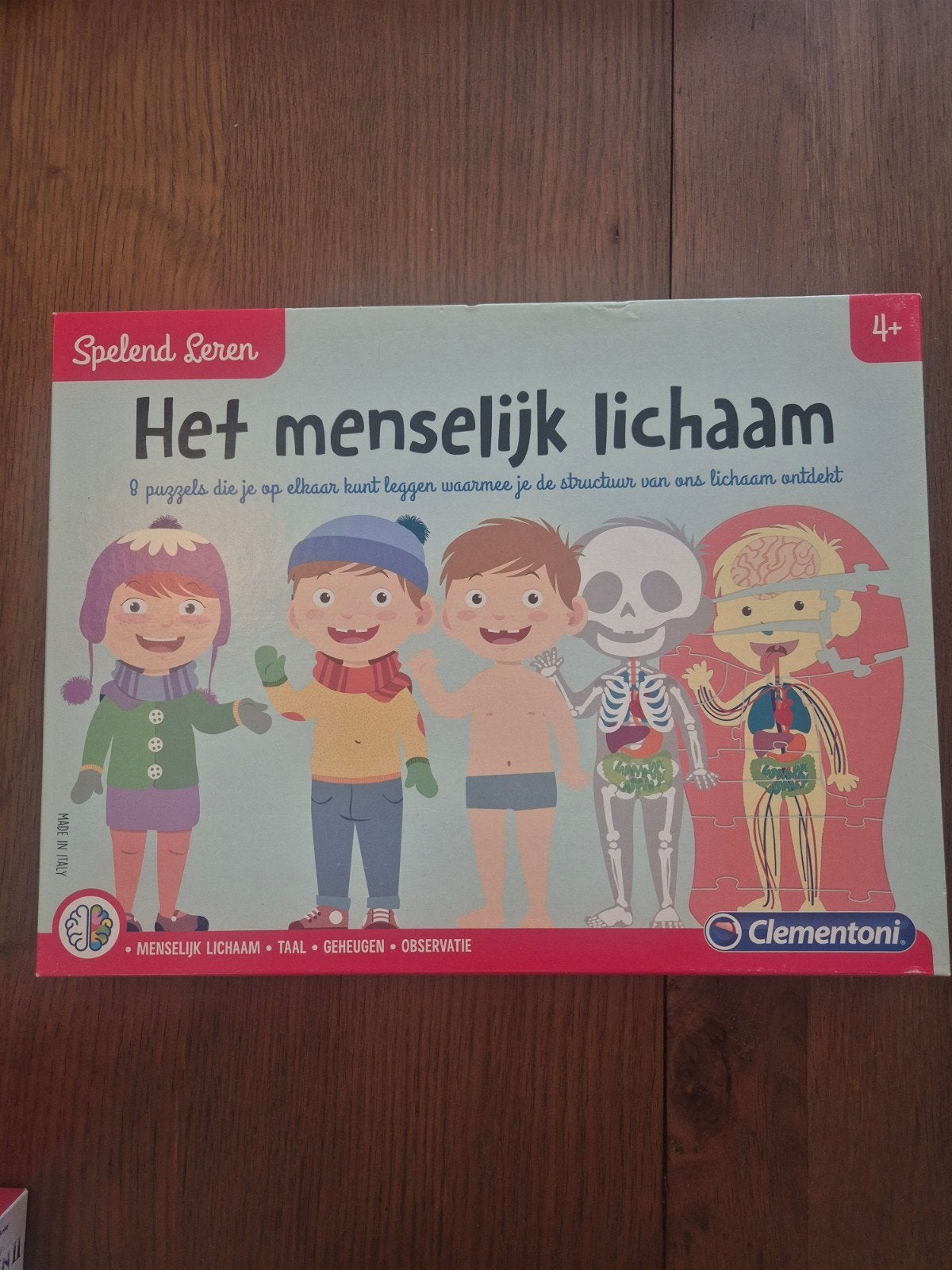 Puzzel Clementoni Spelend Leren: Het Menselijk Lichaam (4+), Ophalen of Verzenden, Zo goed als nieuw, Taal en Lezen