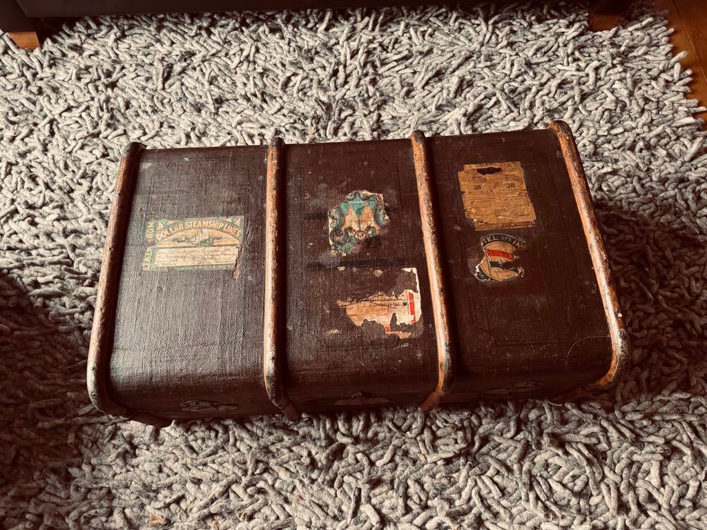 Antieke Indische Hutkoffer - Los Angeles Transfer Co., Antiek en Kunst, Ophalen