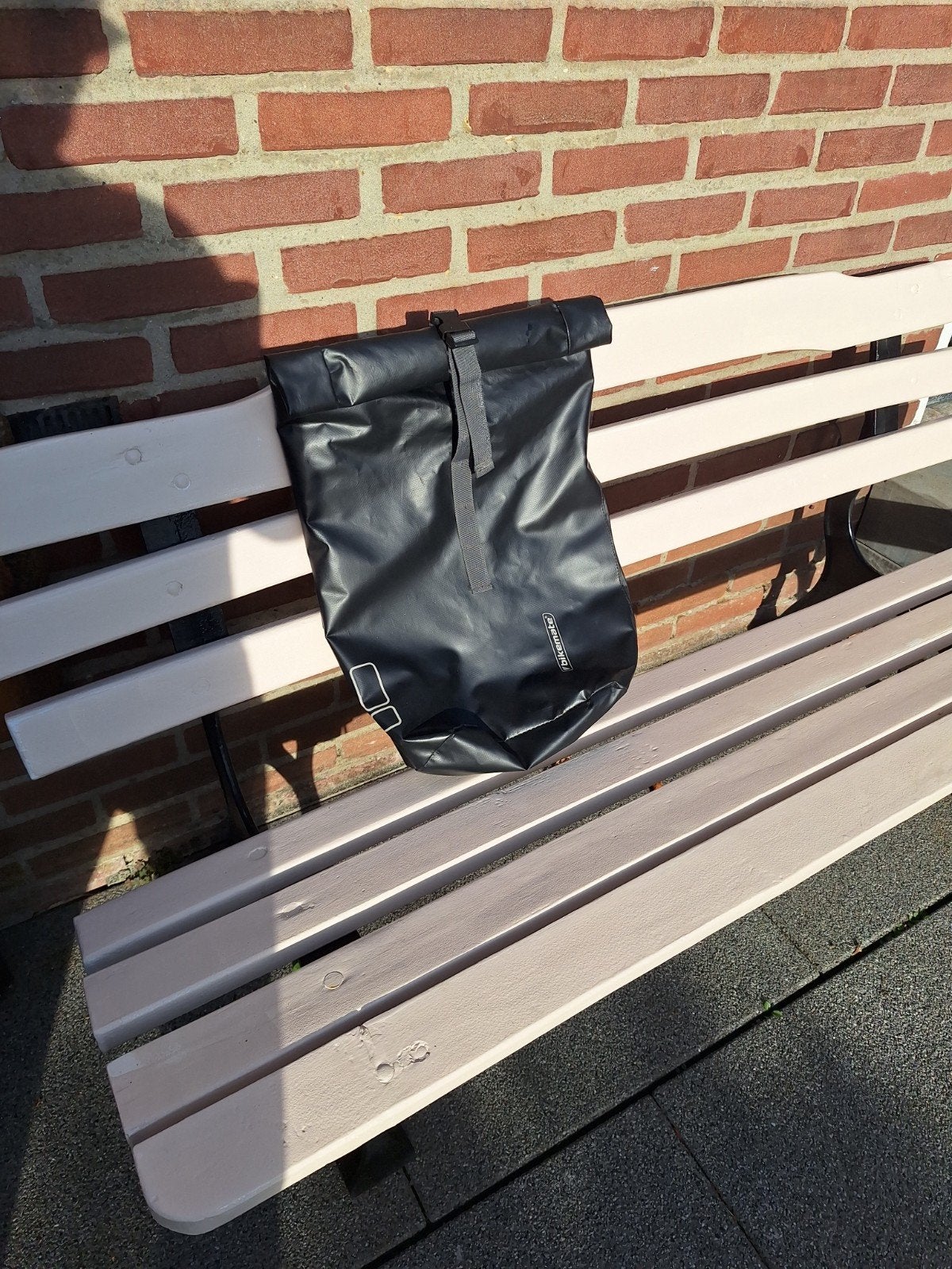 Grote zwarte fietstas, ook te gebruiken als rugzak, Fietsen en Brommers, Ophalen, Gebruikt