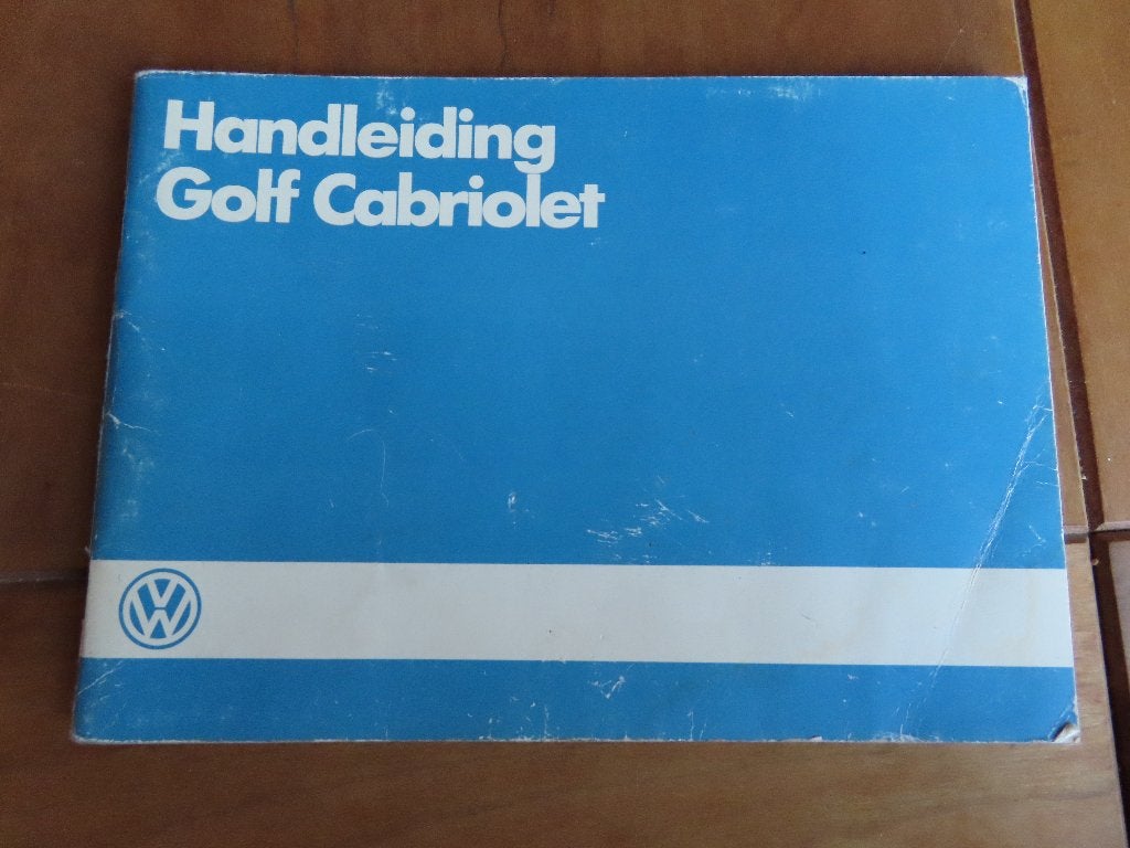 Instructieboek Volkswagen Golf Cabriolet 1985, mooie staat!, Auto diversen, Handleidingen en Instructieboekjes, Ophalen of Verzenden