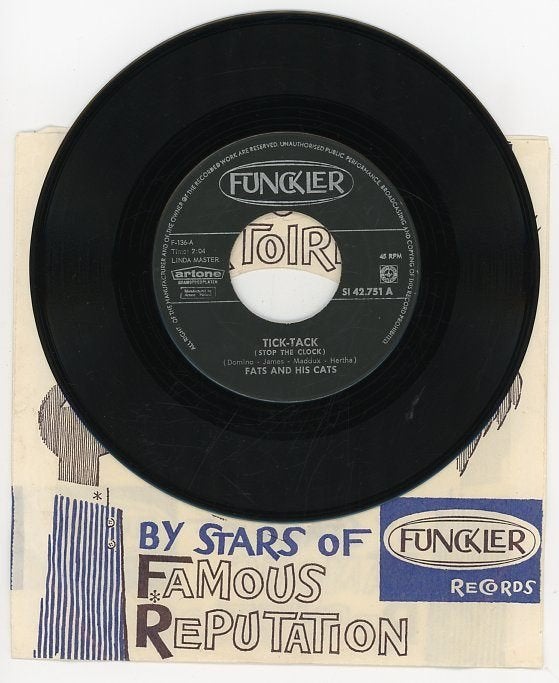 Single van Fats and his Cats uit 1963- made in holland, Gebruikt, 7 inch, Inclusief binnenhoes, Ophalen of Verzenden