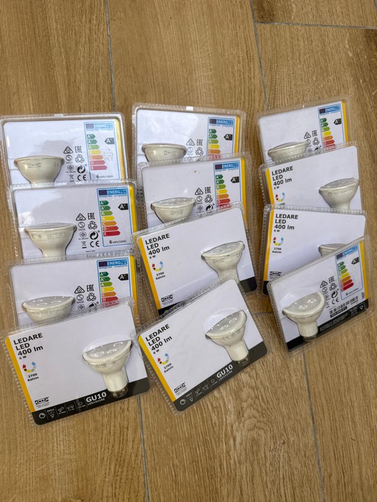 16 Nieuwe Ikea Ledare LED GU10 Lampen 400 lm, Ophalen of Verzenden, Nieuw