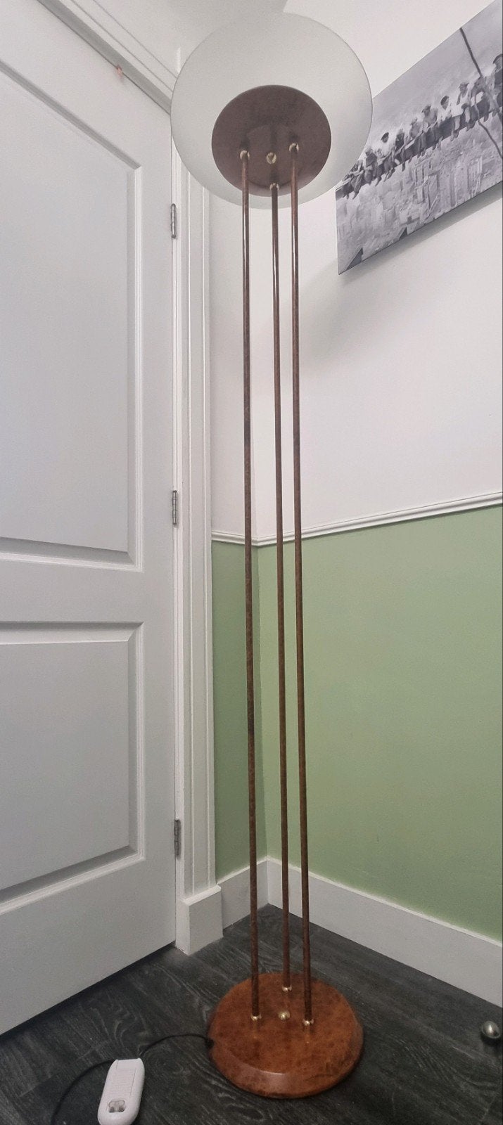 Mooie art deco stijl vloerlamp jaren 80, Ophalen, Gebruikt, Metaal, 150 tot 200 cm