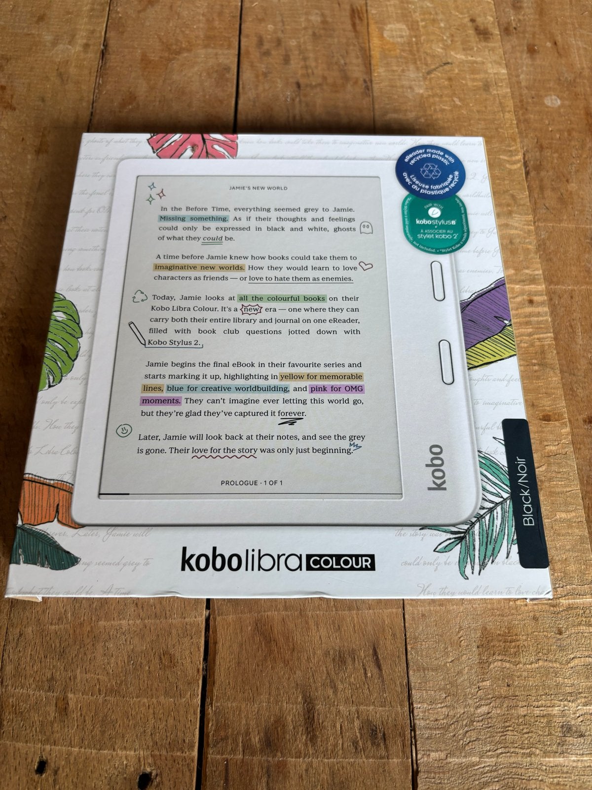 Kobo Libra Colour e-reader met SleepCover, Touchscreen, Nieuw, Ophalen of Verzenden, 7 inch