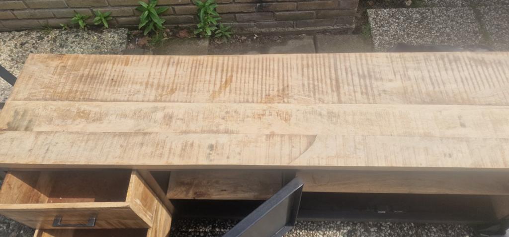 TV-meubel met lades en deuren - 161x37.5x60 cm, Ophalen, Gebruikt, 150 tot 200 cm, Minder dan 100 cm