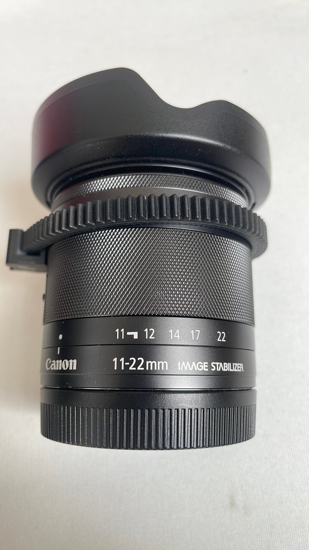 Canon EF-M 11-22mm met zonnekap, Audio, Tv en Foto, Fotografie | Lenzen en Objectieven, Canon, Macrofunctie, Ophalen of Verzenden