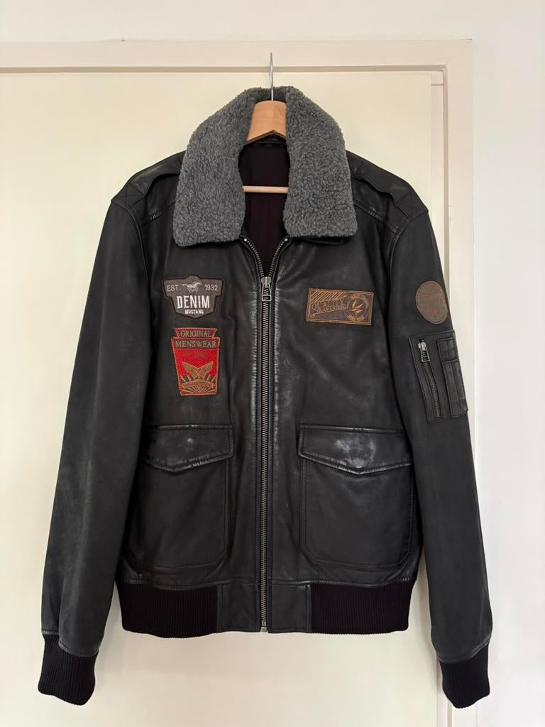 Nieuwe leren jas, Mustang, Ophalen of Verzenden, Nieuw, Zwart