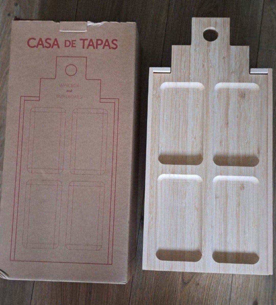 partij 25 x Casa de Tapas Wijnkist 2 flessen en tapasplank, Ophalen, Nieuw