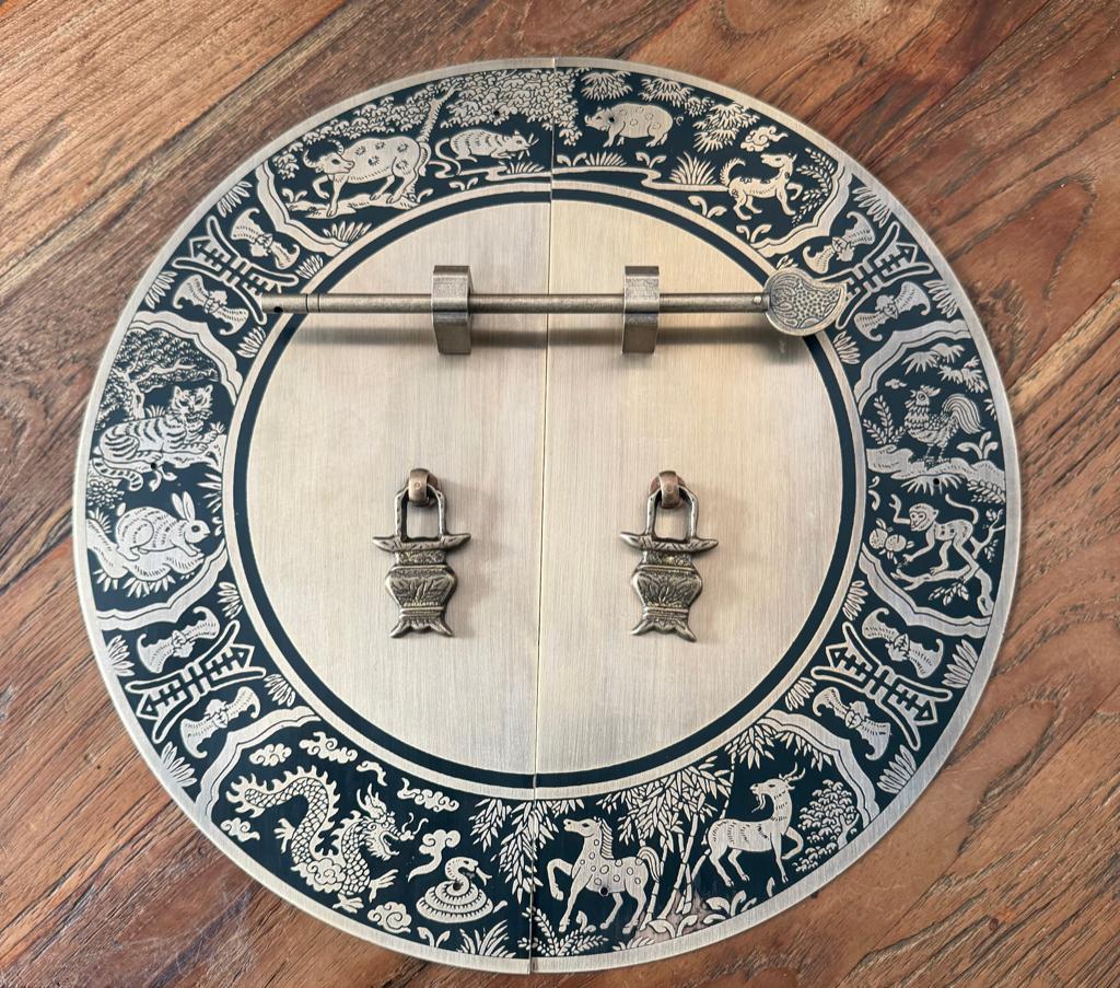 Chinees beslag voor chinese bruidskast of oosterse kast rond, Verburgt Vintage, Meerkleurig, Nieuw, Ophalen of Verzenden