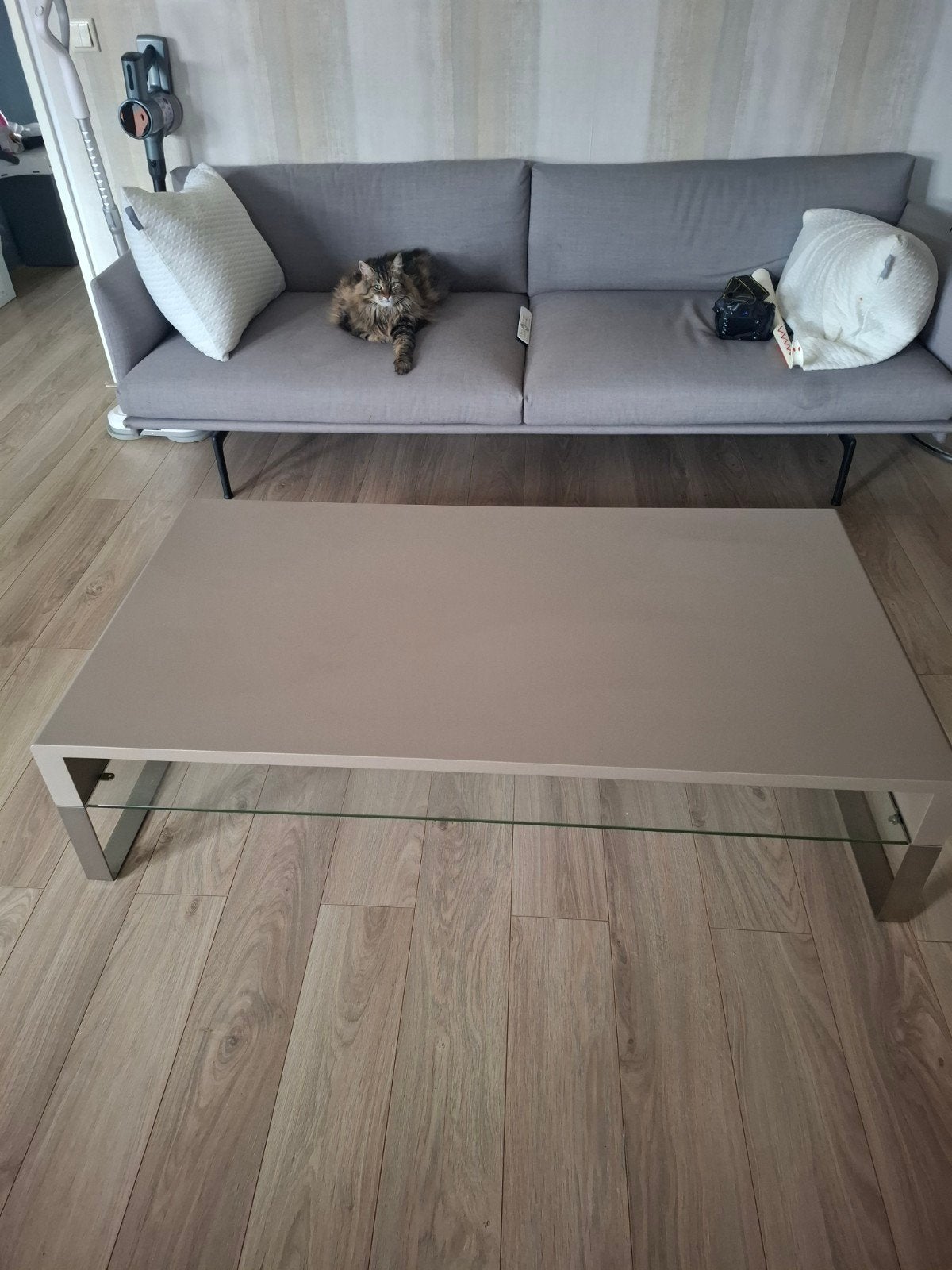 Leolux Aditi design salontafel, Ophalen, 100 tot 150 cm, Glas, 50 tot 100 cm