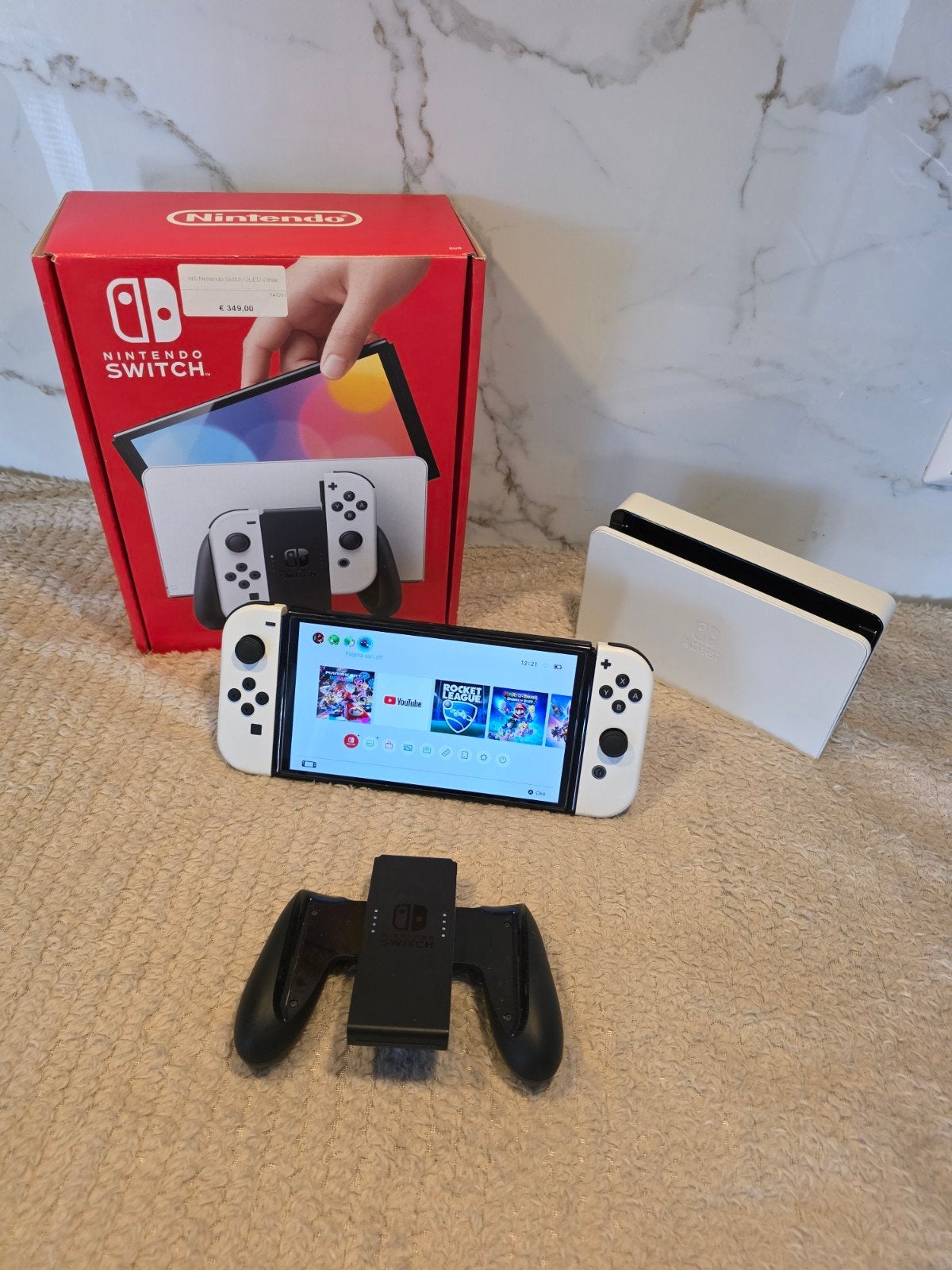 Nintendo Switch OLED Wit | Doos + Dock + Screenprotector