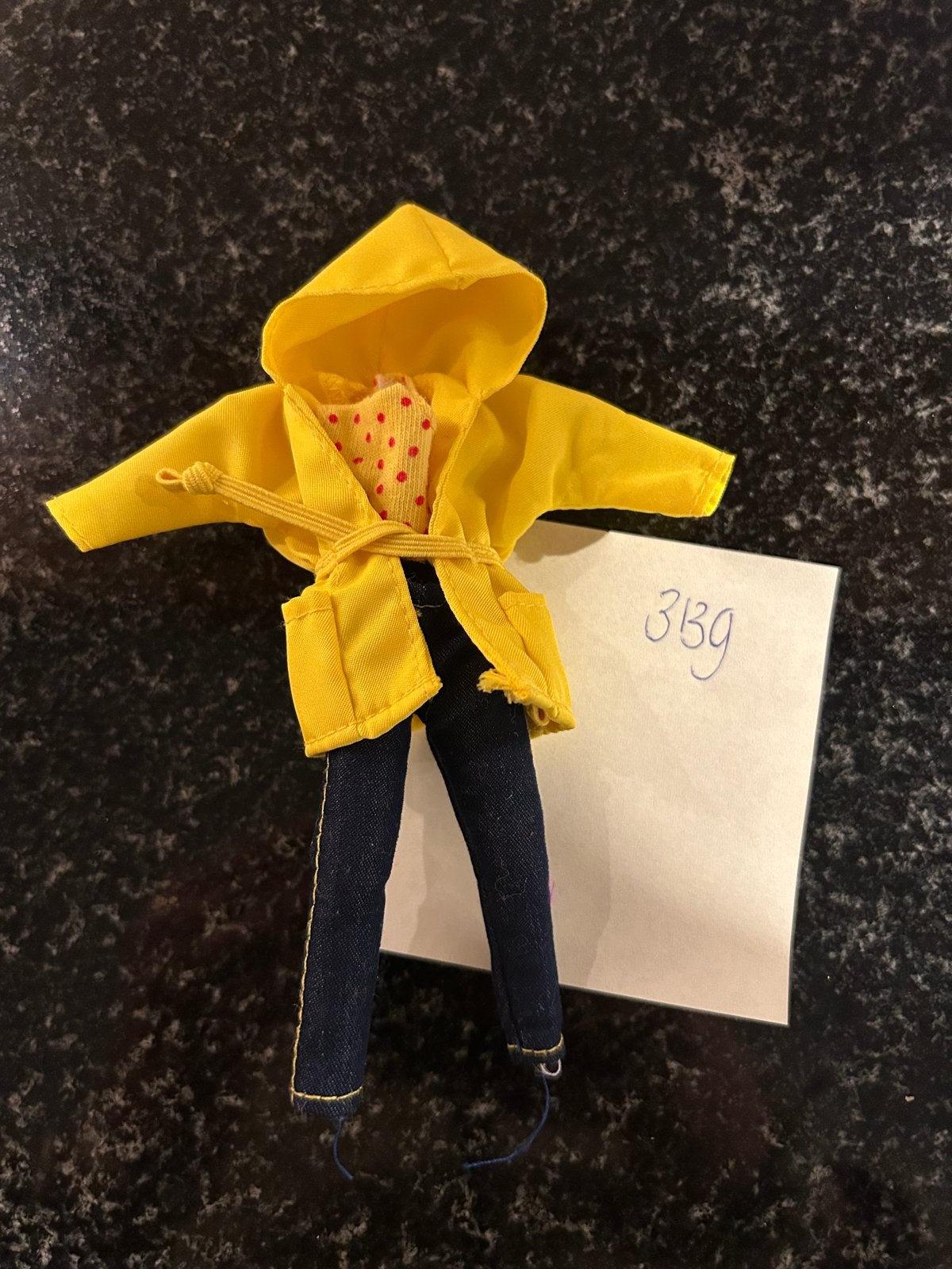 Scala LEGO 3139 - Gele regenjas en spijkerbroek, Ophalen of Verzenden, Gebruikt, Overige merken