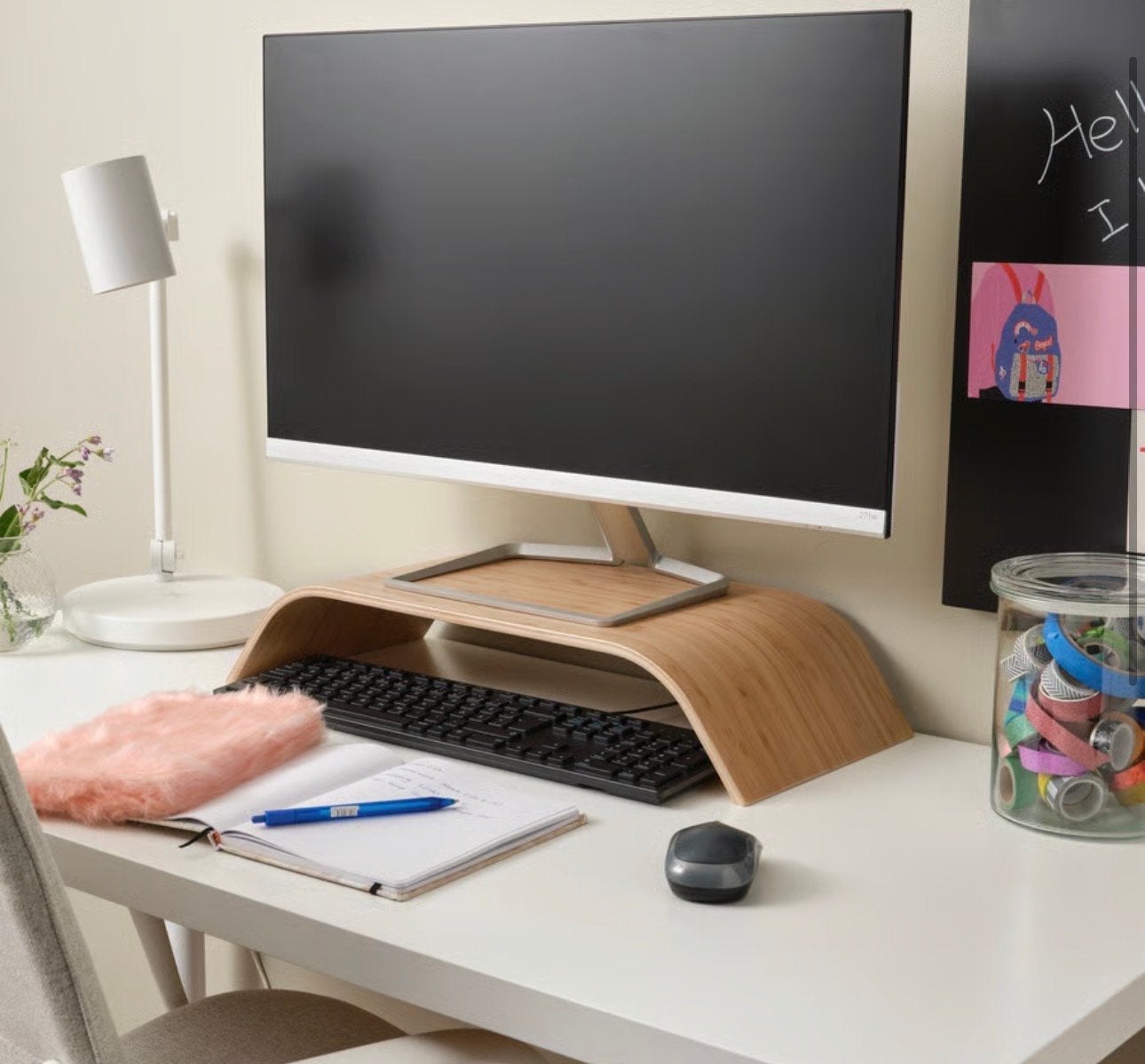 IKEA Sigfinn monitorstandaard - Perfecte staat, Computers en Software, Ophalen, Gebruikt
