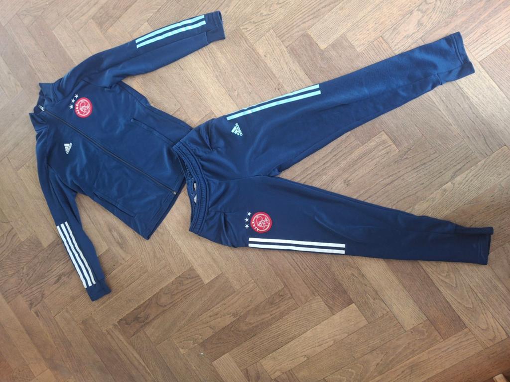 Trainingspak Ajax, blauw, Adidas, voor 11-12 jaar, Kinderen en Baby's, Adidas, Jongen of Meisje, Sport- of Zwemkleding, Ophalen of Verzenden