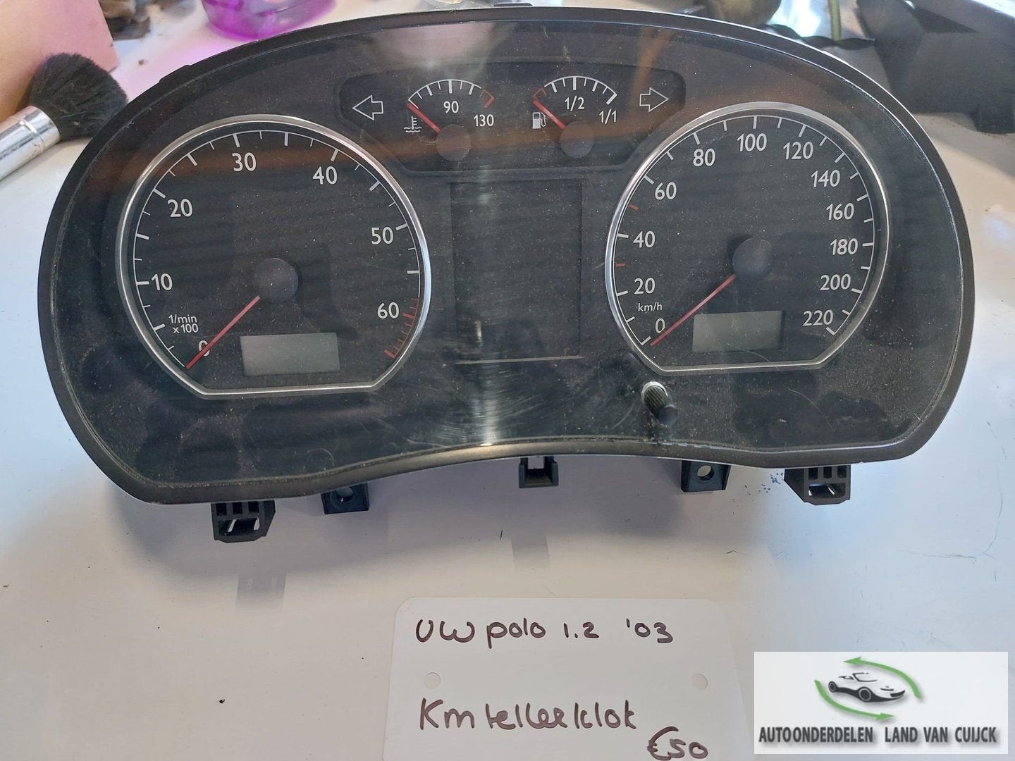 VW Polo 1.2B Km Tellerklok '03, Gebruikt, -, -, Ophalen of Verzenden