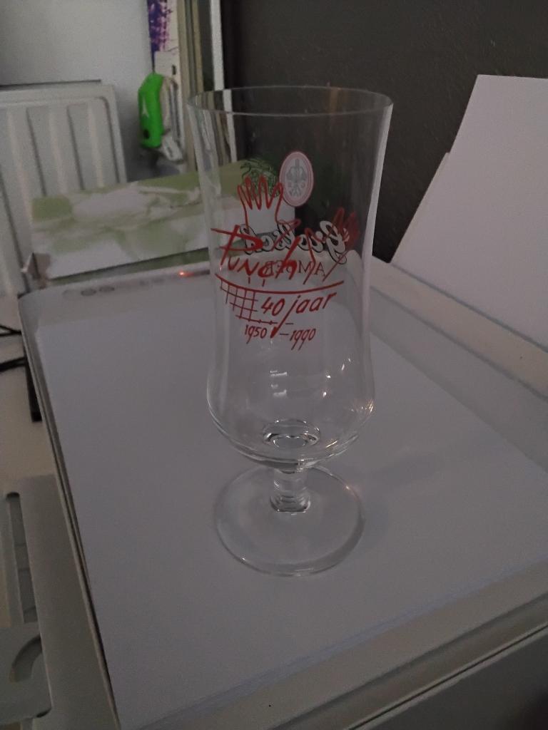 grolsch amber bier met opdruk punch 40 jaar, Ophalen of Verzenden, Nieuw, Glas of Glazen, Grolsch