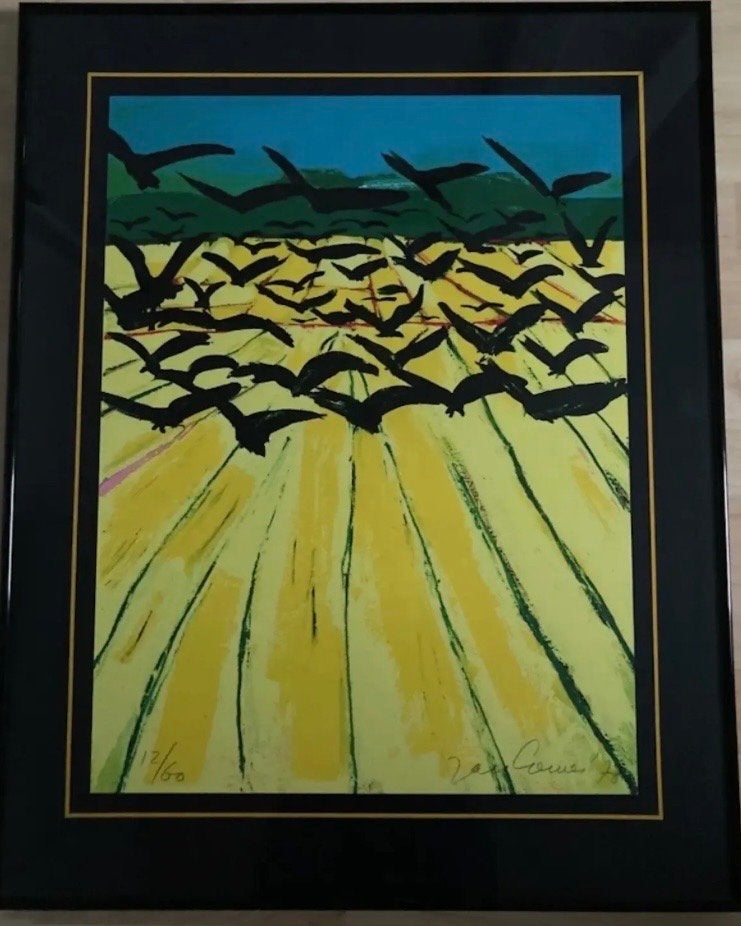 Jan Cremer - Vlaams Landschap, Ophalen, Lithografie, Dieren en Natuur, Gelimiteerde oplage