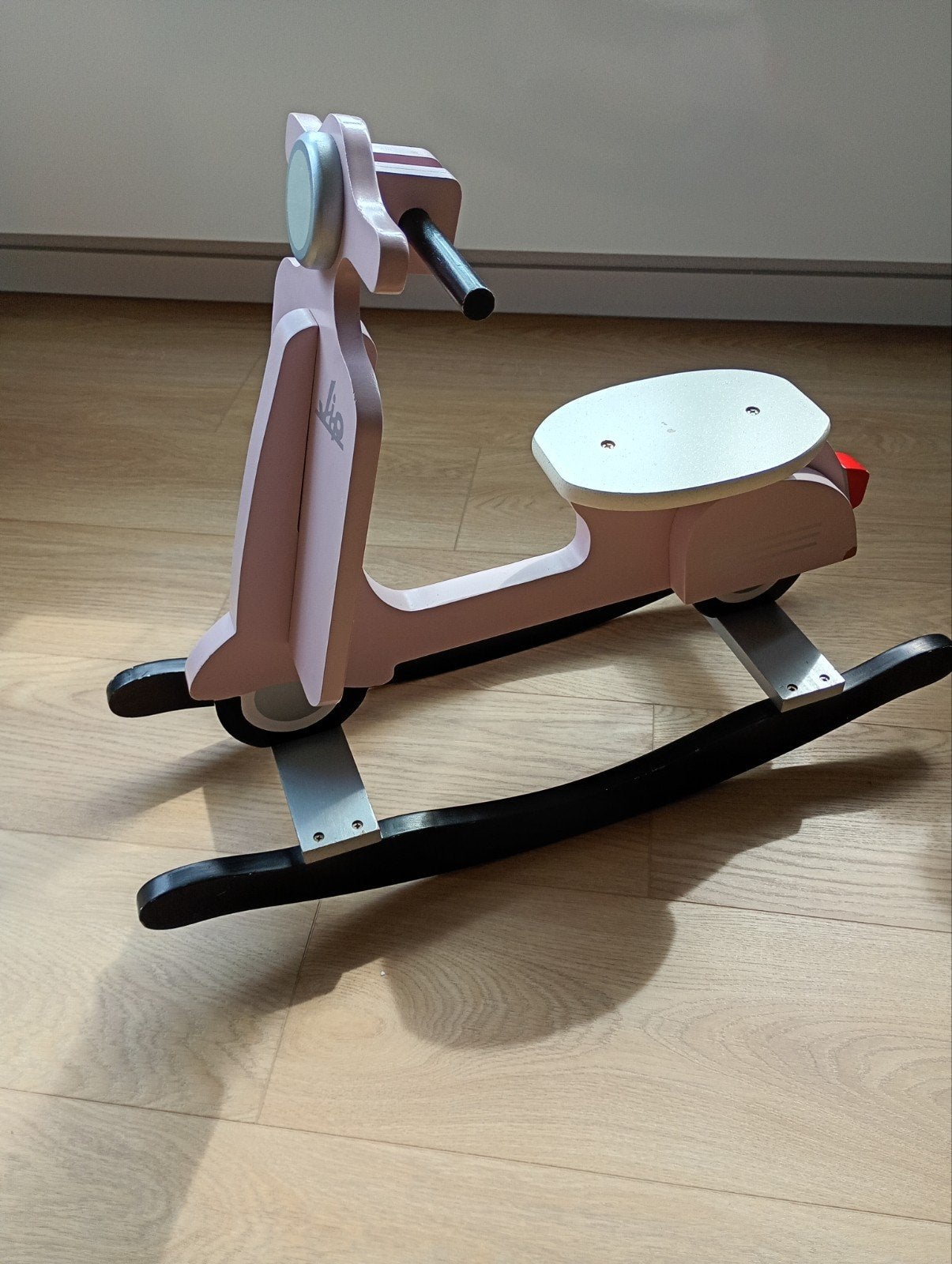 Hobbelscooter roze - Houten schommelscooter voor kinderen, Kinderen en Baby's, Ophalen, Gebruikt
